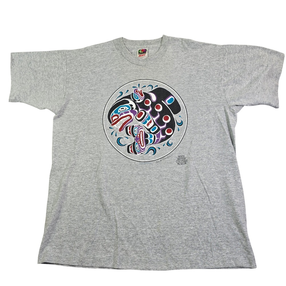 Vntg Royal British Columbia Museum T-Shirt Men XL Mark Henderson Indigenous Art